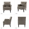 Set of 2 Wooden Upholstered Accent Chair Celadon Armchair| ART OF LIVING DESIGNS - 4 of 4