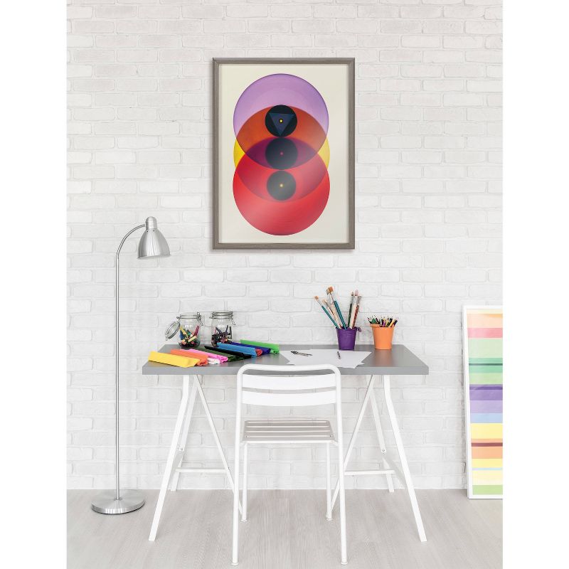 18&#34; x 24&#34; Blake Colorful Records Purple Red Framed Printed Glass Gray - Kate &#38; Laurel All Things Decor, 6 of 8