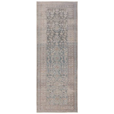 Jaipur Living 3'x10' Oakley Medallion Runner Rug Gray/Tan: 10 ft Rubber Backed Geometric Vintage Indoor Rug