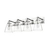 Harper 4-Light Modern Glass Vanity Bath Light - Dimmable, Damp Rated, Nautical Design - 3 of 4