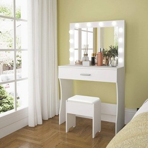 Makeup Vanity with Charging Station - 1 of 4