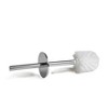 Moda at Home 14"x3.5" Kanata Toilet Bowl Brush White - 2 of 2