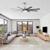 Airsurfer 65" Modern Indoor Ceiling Fan with Dimmable LED Light, Reversible Motor, Remote Control, Large Blade Span for Spacious Rooms - 2 of 4