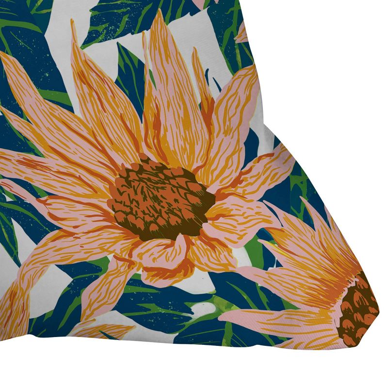 Sunflowers Outdoor Throw Pillow Orange/Blush - Deny Designs, 3 of 5