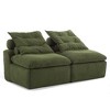 LIVAREEmlen Modular Sofa,Soft Corduroy Fabric,Neck Pillow-Back Lounge Sofa Chair,Reading Nook, or Apartment Living,2 Seats,Upholstered - 2 of 4