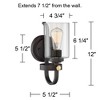 Franklin Iron Works Eagleton Farmhouse Rustic Wall Light Sconces Set of 2 Oil Rubbed Bronze Hardwire 5 1/2" LED Fixture for Vanity - 4 of 4