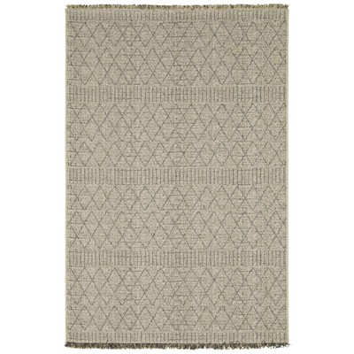 Oriental Weavers Gillian 5560J Beige/ Black Indoor/Outdoor Area Rug - 5'3" x 7'3"