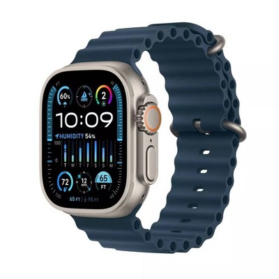 Apple Watch Ultra 2 GPS + Cellular (2023, 2nd Generation) 49mm Titanium  Case with Blue Ocean Band - Target Certified Refurbished