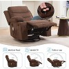 Recliner Chair, Oversized Manual Reclining Rocking Chair, 360 Swivel with Cup Holder, Massage and Heat Recliner, Single Sofa Chairs - 3 of 4