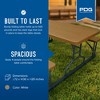 Plastic Development Group 6 Foot Indoor Outdoor Picnic Table with Steel Frame for Parties, Holidays, Weddings, and Crafts, Brown - 3 of 4