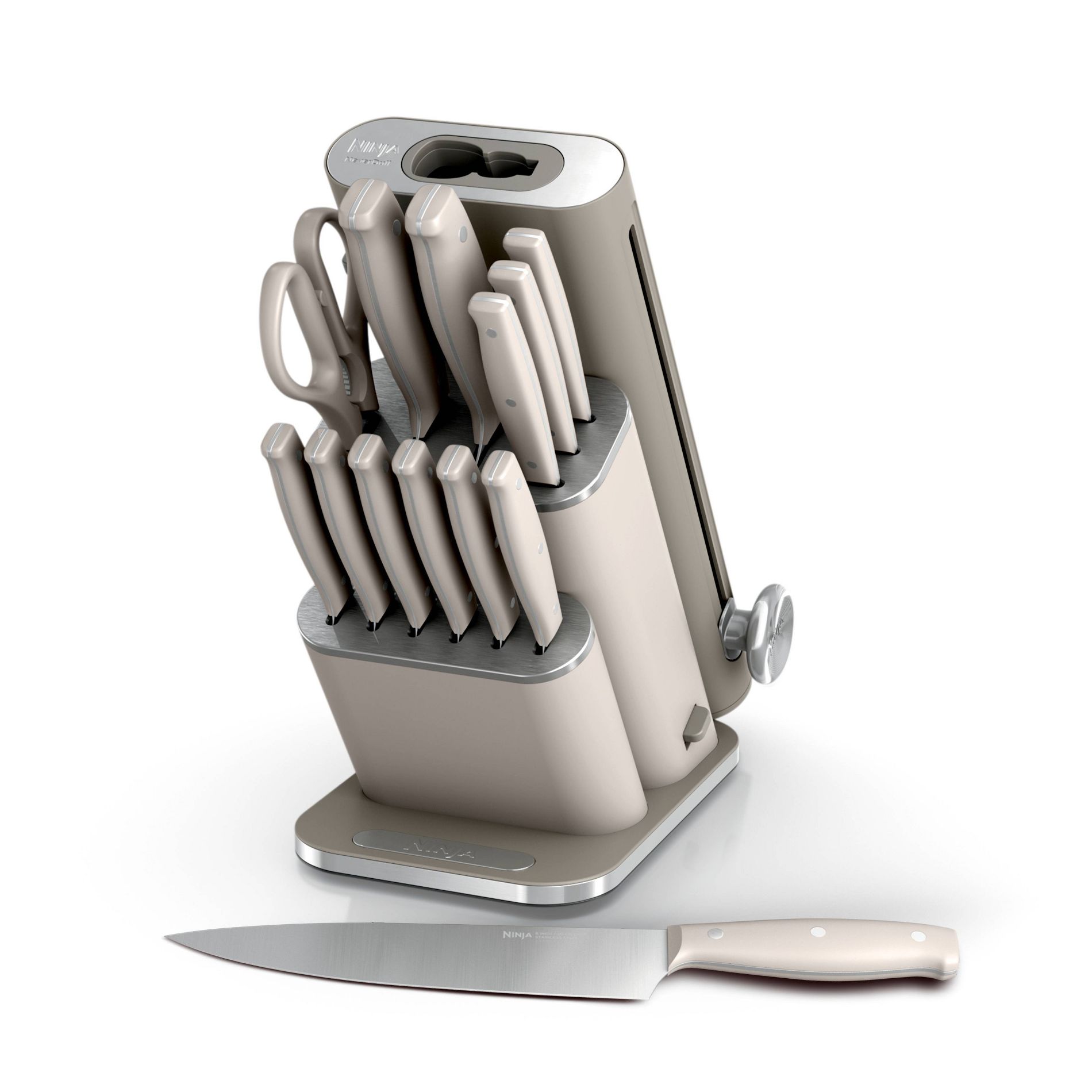 Ninja NeverDull 14pc Block Knife Set Beige/Silver