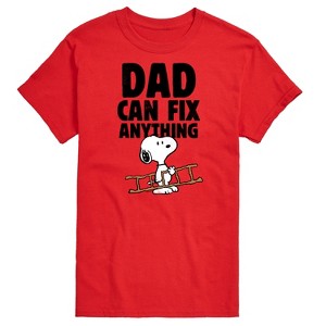 Men's - Peanuts - Snoopy Dad Can Fix It Father's Day Gift Short Sleeve Graphic T-Shirt - 1 of 4