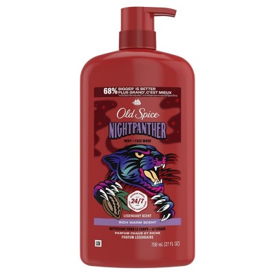 Old Spice Cleansing Body Wash for Men, Nightpanther, Rich Warm Scent,  27oz