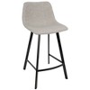 Faux Leather Industrial Counter Stool with Metal Frame and Footrest, Set of 2 for Kitchen or Home Bar - 2 of 4