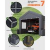 10'x20' Heavy-Duty Carport, Portable Garage with 4 Roll-Up Doors, 4 Mesh Windows, 180g PE Tarps, Reinforced Frames for Pickups, Boats, SUVs - 3 of 4