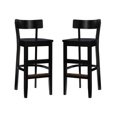 Set of 2 Milton Barstools Black - Linon