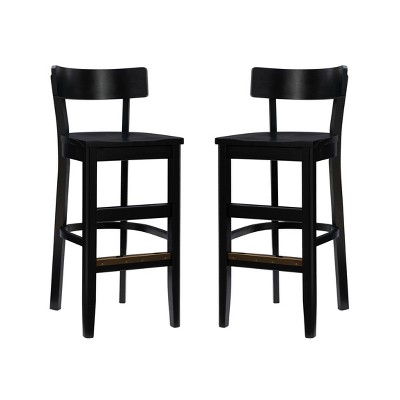 Set of 2 Milton Barstools Black - Linon