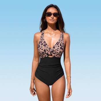 Women's Mesh One Shoulder Tummy Control One-piece Swimsuit - Cupshe-m-black  : Target