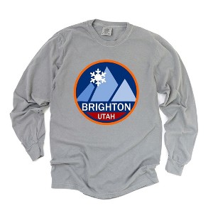Simply Sage Market Women's Brighton Ski Resort Long Sleeve Garment Dyed Tee - 1 of 4