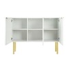 TIRAMISUBEST Modern White Sideboard Cabinet with Gold Legs - Push-to-Open Storage Buffet for Dining Room & Entryway - 2 of 4