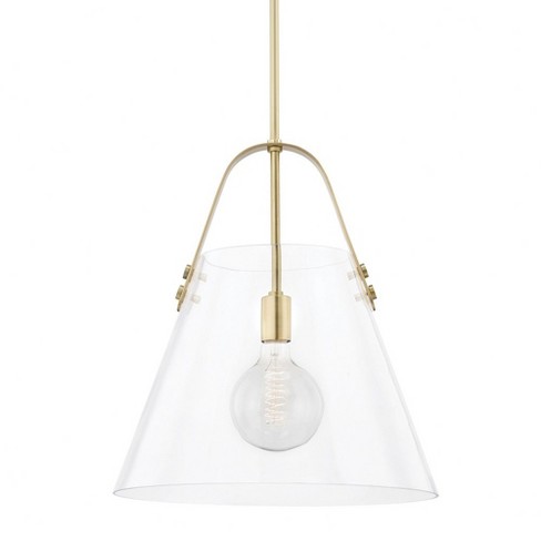 Mitzi Karin 1 - Light Pendant in  Aged Brass Clear Shade - image 1 of 2