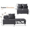 AMERLIFE 3-in-1 Sleeper Chair Bed, Adjustable Backrest Sofa Chair with 2 Pillows, Linen, for Small Spaces - 3 of 4