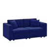 Buenhomino Stylish Loveseat with Hidden Storage – Velvet Upholstery, Soft Cushions, Ideal for Living Room, Bedroom, or Apartment - 2 of 4