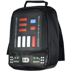 Star Wars Darth Vader Lunch Box Tote Chest Plate with Cape Easy Carry Insulated Food Container Bag Black - 1 of 4