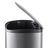 13 Gallon (50L) Step-On Trash Can with Soft-Close Lid and Hands-Free Foot Pedal Brushed Stainless Steel Fingerprint-Resistant Garbage Bin - 3 of 4