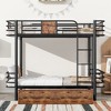NicBex Twin XL Bunk Bed Metal Frame Bed Frame with 2 Drawers, Guardrails and Ladder, No Box Spring Required, Space Saving - 2 of 4