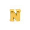 Black Bow Jewelry Letter N Bead Charm in 14k Yellow Gold Plated Sterling Silver - 2 of 4