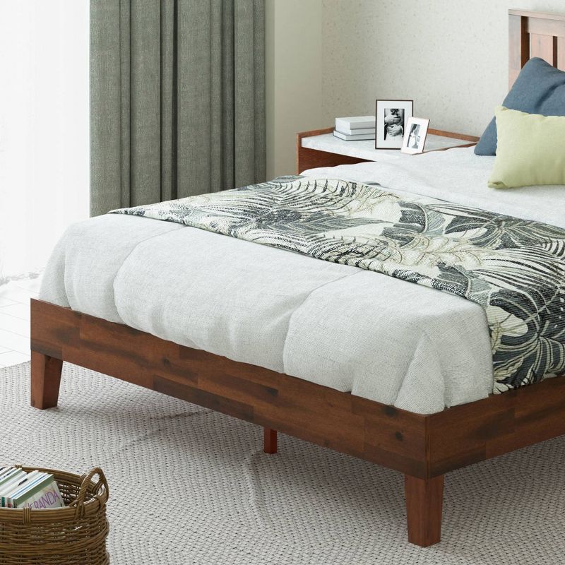 Vivek Deluxe Wood Platform Bed with Headboard - Zinus, 6 of 10