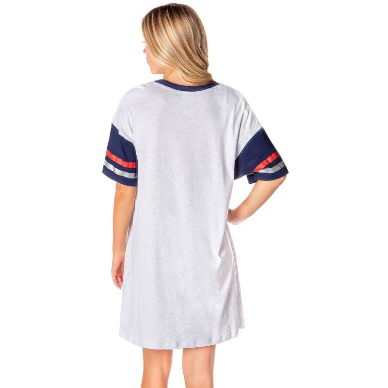 Marvel Comics Womens' Captain America Symbol Nightgown Pajama Shirt Dress Grey, 2 of 6