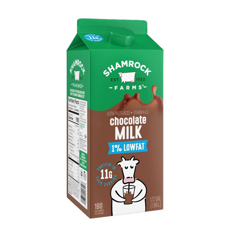 Shamrock Farms 1% Chocolate Milk - 0.5gal, 2 of 4