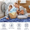Acekool Washable Runner Rug 2x6: Non-Slip Boho Geometric Rug for Kitchen, Hallway & Entry – Navy Blue, Foldable Design - 4 of 4