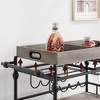 Bar Cart, Bar Carts for The Home, 3 Tier Bar Cart with Wheels, Portable Home Bar & Serving Carts, Rolling Cart - 4 of 4