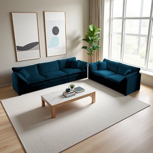 Chenille 2-Seater & 3-Seater Sofa Set with Flexible Layout - 1 of 4