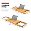 Bathtub Caddy - Foldable Expandable Size, Fits Most Tubs Waterproof Bathtub Tray & Caddy Tray Holder for Wine Glass, Book, Soap, Phone - Homeitusa - 2 of 4