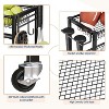 Sports Storage Organizer for Garage,Large Capacity Sports Equipment Organizer with Hooks and Baskets,Rolling Ball Cart - 3 of 4