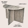 JONATHAN Y Patrice 20" Art Deco Minimalist Natural Marble Handmade Demilune Side Table - 4 of 4