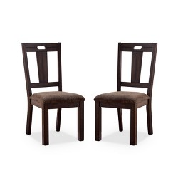 Set Of 2 Coulter Padded Seat Side Chairs Walnut/brown - Homes: Inside ...