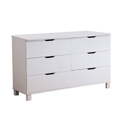 Finish Dresser with 6 Drawers White - Benzara