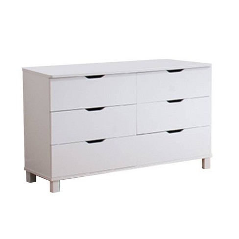 Finish Dresser With 6 Drawers White Benzara Target