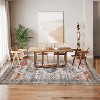Washable Rug Vintage Boho Low Pile Non-Slip Foldable Ultra-Thin Carpet for Living Room Bedroom Guest Room Office - 2 of 4