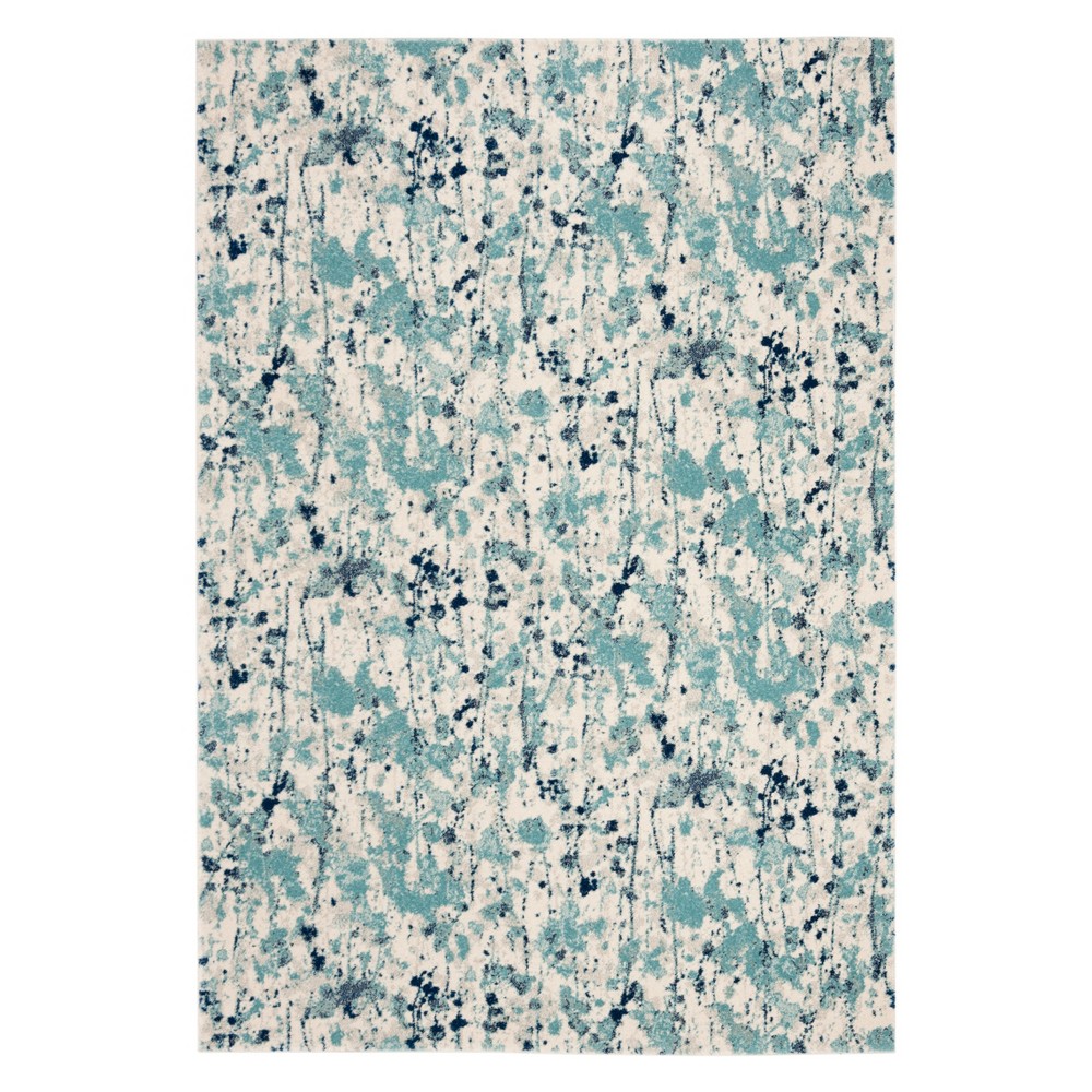 3'x5' Splatter Loomed Accent Rug Ivory/Blue - Safavieh