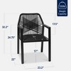 Best Choice Products Set of 2 Indoor/Outdoor Aluminum Woven Rope Dining Chairs w/ Armrests - 2 of 4