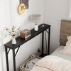 Narrow Console Table, Behind Couch Table for Living Room, Slim Sofa Table with Metal & MDF, Industrial Hallway Table for Entryway, Foyer - 2 of 4
