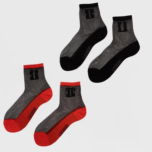 LECHERY Women's Signature Logo L Sheer Crew Socks (2 Pairs) - image 1 of 4