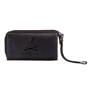 Evergreen NCAA Virginia Cavaliers Black Leather Women's Wristlet Wallet Officially Licensed with Gift Box - 1 of 1