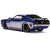 1970 Ford Mustang Boss Blue Metallic & Silver "Winter Soldier" "Avengers" "Marvel" Series 1/32 Diecast Model Car by Jada - 3 of 4